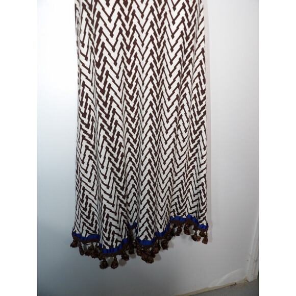Robert Louis Maxi Skirt Petite Large PL Boho Hippie Geometric Faux Belt Tassels - Picture 13 of 14